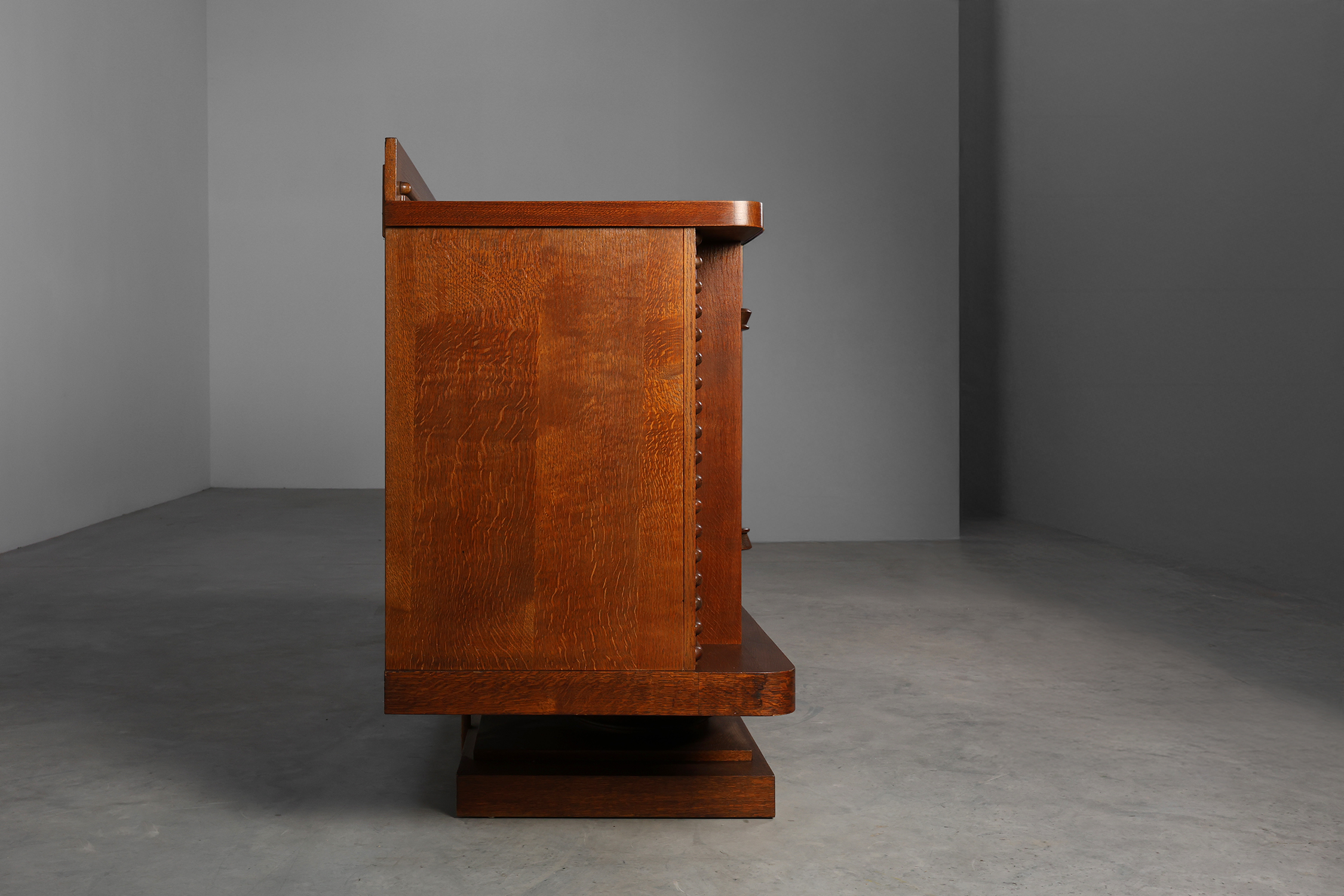 French Art Deco Oak Sideboard by Jacques Klein, circa 1925thumbnail